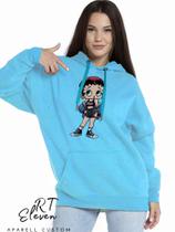 Casaco Blusa Moletom Masculino e Feminino Canguru Estampa Betty Com Bolso e Capuz Inverno Frio Ref01
