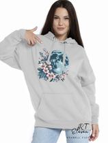 Casaco Blusa Moletom Masculino e Feminino Canguru Estampa Lua Com Bolso e Capuz Inverno Frio Ref 02