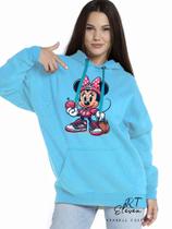 Casaco Blusa Moletom Masculino e Feminino Canguru Estampa Minnie Com Bolso e Capuz Inverno Frio 04