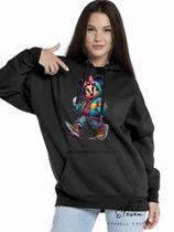 Casaco Blusa Moletom Masculino e Feminino Canguru Estampa Minnie Com Bolso e Capuz Inverno Frio 07