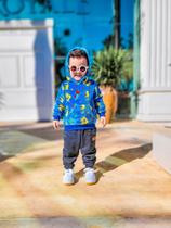 Casaco canguru flecce 02 ao 12 estampas variadas