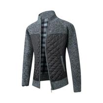 Casaco cardigã de malha no outono e inverno versão coreana de ajuste fino e suéter moderno