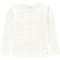 Casaco Cardigã Infantil Feminino Milon Offwhite Tricot Casaco Cardigã Infantil Feminino Milon Offwhite Tricot