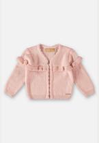 Casaco Cardigan em Tricô para Bebê Menina Up Baby