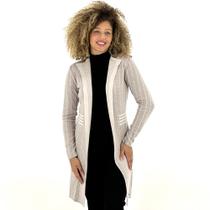 Casaco Cardigan GDom Aberto Manga Longa Feminino