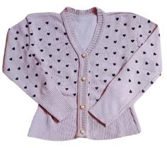 Casaco cardigan infantil de tricot estampas variadas blusa de frio malha menina