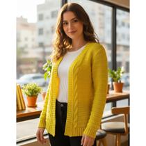 Casaco Cardigan Tricot Trança Tam M Giuliana Marques Tricot Casaco Cardigan Tricot Trança Tam M Giuliana Marques Tricot