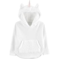 Casaco Carters Unicórnio Capuz De Pelúcia Branco 12 Meses Casaco Carters Unicórnio Capuz De Pelúcia Branco 12 Meses