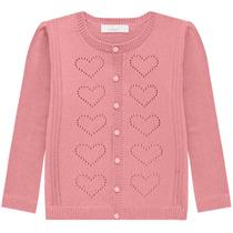 Casaco Casaqueto Cardigan Infantil Menina Tricô