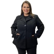 Casaco City Lady Plus Size Tradicional Feminino