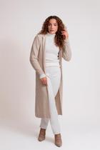 Casaco Clareslan Feminino Alongado Canelado Fio Londres