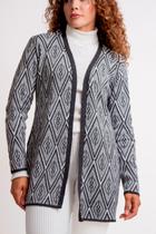 Casaco Clareslan Feminino Alongado Jacquard