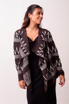 Casaco Clareslan Pontas Jacquard Casaco Clareslan Pontas Jacquard