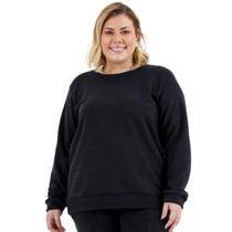 Casaco Clássico Feminino c/Punho Soft Peluciado Plus Size 20124A