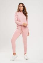 Casaco Com Capuz Moletinho Rosa Claro Salvatore Fashion