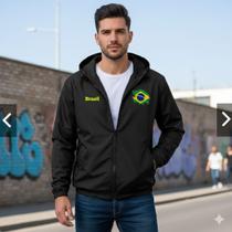 Casaco Corta Vento Brasil Jaqueta Adulto E Infantil Super Leve Com Ziper E Capuz Copa 2026 Casaco Corta Vento Brasil Jaqueta Adulto E Infantil Super Leve Com Ziper E Capuz Copa 2026