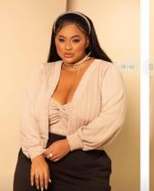 Casaco + cropped malha trico Casaco + cropped malha trico