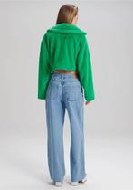 Casaco cropped teddy