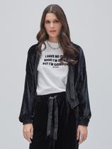 Casaco cropped veludo Casaco cropped veludo