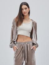 Casaco cropped veludo Casaco cropped veludo