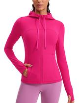 Casaco CRZ YOGA Butterluxe com Capuz e Zíper Completo Rosa Médio Casaco CRZ YOGA Butterluxe com Capuz e Zíper Completo Rosa Médio