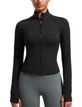 Casaco CRZ YOGA Butterluxe Curto com Zíper Completo Preto P Casaco CRZ YOGA Butterluxe Curto com Zíper Completo Preto P
