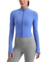 Casaco CRZ YOGA Butterluxe Slim Fit Cropped com Zíper P Casaco CRZ YOGA Butterluxe Slim Fit Cropped com Zíper P