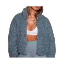 Casaco Curto Feminino De Lã De Cordeiro Grosso E Quente Com Gola Alta E Manga Longa Estilo Casaco Curto Feminino De Lã De Cordeiro Grosso E Quente Com Gola Alta E Manga Longa Estilo