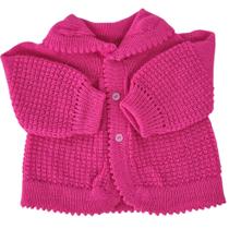 Casaco de bebê manga longa cardigan de lã tricô Recém nascido