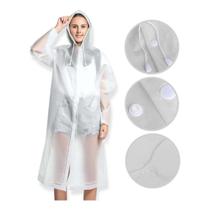 Casaco De Chuva Capa Impermeável Pvc Grossa Adulto Com Capuz Transparente Casaco De Chuva Capa Impermeável Pvc Grossa Adulto Com Capuz Transparente