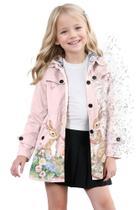 Casaco de chuva impermeável Sangtree com capuz para menina 2-3T Casaco de chuva impermeável Sangtree com capuz para menina 2-3T