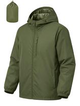 Casaco de chuva masculino UIQUR impermeável à prova de vento verde militar L Casaco de chuva masculino UIQUR impermeável à prova de vento verde militar L