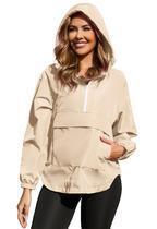 Casaco de chuva PESION feminino impermeável, leve, cáqui Casaco de chuva PESION feminino impermeável, leve, cáqui