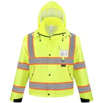 Casaco de chuva TICONN impermeável Hi Vis Safety Coat Classe III