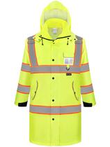 Casaco de chuva TICONN, impermeável, impermeável, jaqueta de segurança Hi Vis Casaco de chuva TICONN, impermeável, impermeável, jaqueta de segurança Hi Vis