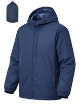 Casaco de chuva UIQUR masculino impermeável à prova de vento leve azul marinho Casaco de chuva UIQUR masculino impermeável à prova de vento leve azul marinho