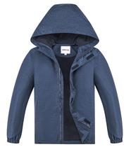 Casaco de chuva UMMTOM Boys leve impermeável 5-6Y azul