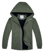 Casaco de chuva UMMTOM Boys leve impermeável 5-6Y Olive