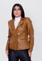 Casaco de Couro Spencer Caramelo Casaco de Couro Spencer Caramelo