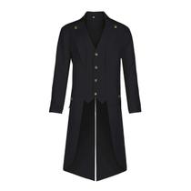 Casaco de fantasia DZMDIP Steampunk Pirate Tailcoat Gothic Black Casaco de fantasia DZMDIP Steampunk Pirate Tailcoat Gothic Black