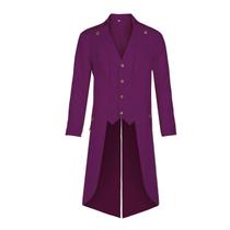 Casaco de fantasia DZMDIP Steampunk Pirate Tailcoat Gothic Purple Casaco de fantasia DZMDIP Steampunk Pirate Tailcoat Gothic Purple