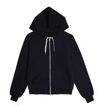 Casaco de Frio Moletom Com Bolso Canguru De Ziper Casaco de Frio Moletom Com Bolso Canguru De Ziper