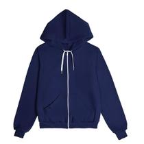 Casaco de Frio Moletom Com Bolso Canguru De Ziper