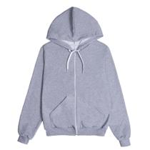 Casaco de Frio Moletom Com Bolso Canguru De Ziper