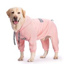Casaco de inverno com capuz para cães Yeapeeto para cães grandes e médios rosa