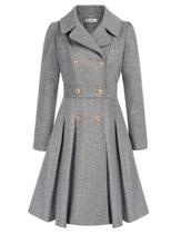 Casaco de inverno GRACE KARIN, casaco feminino cinza claro