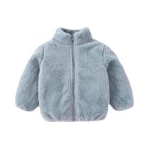 Casaco De Inverno Infantil De Pelúcia Quente Casual Em Cor Sólida Moda Para Crianças Casaco De Inverno Infantil De Pelúcia Quente Casual Em Cor Sólida Moda Para Crianças