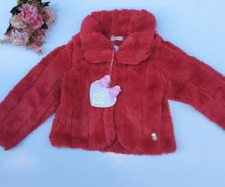 Casaco de inverno infantil feminino grosso com pelúcia