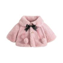 Casaco De Inverno Para Bebê Menina Com Forro De Lã, Gola Quente E Laço Adorável Casaco De Inverno Para Bebê Menina Com Forro De Lã, Gola Quente E Laço Adorável