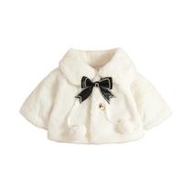 Casaco De Inverno Para Bebês Meninas, Estilo Coreano, Preto, Com Laço, Quente E Bonito, Roupas